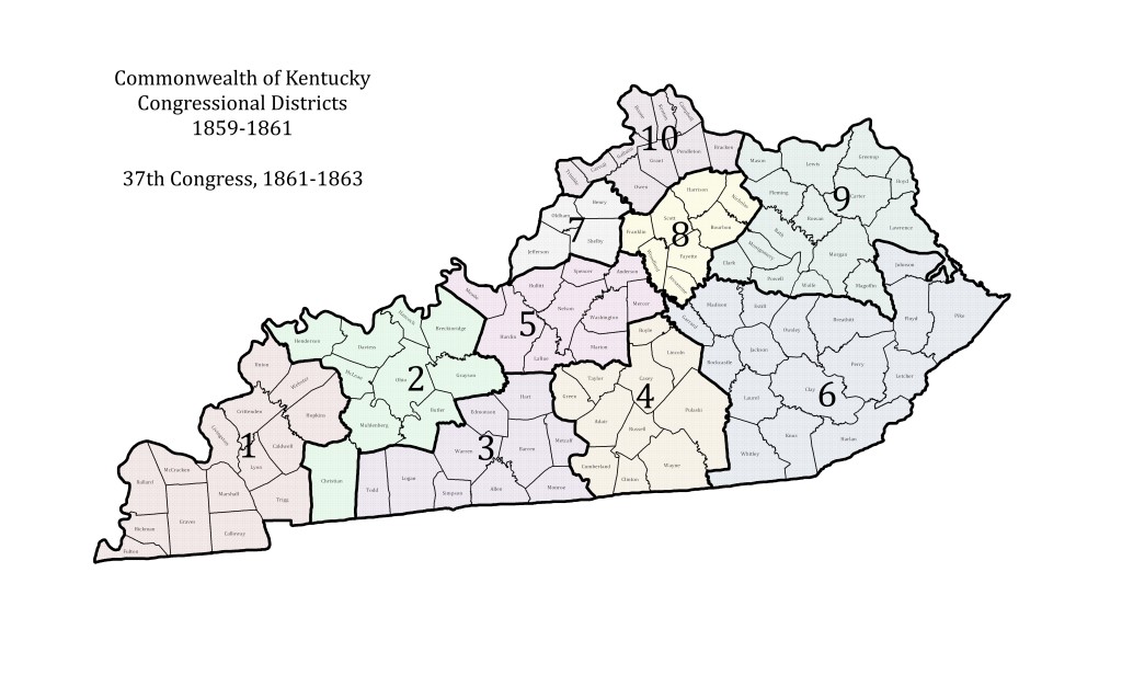 Congressional Districts, 1859 to 1861, 37th Congress