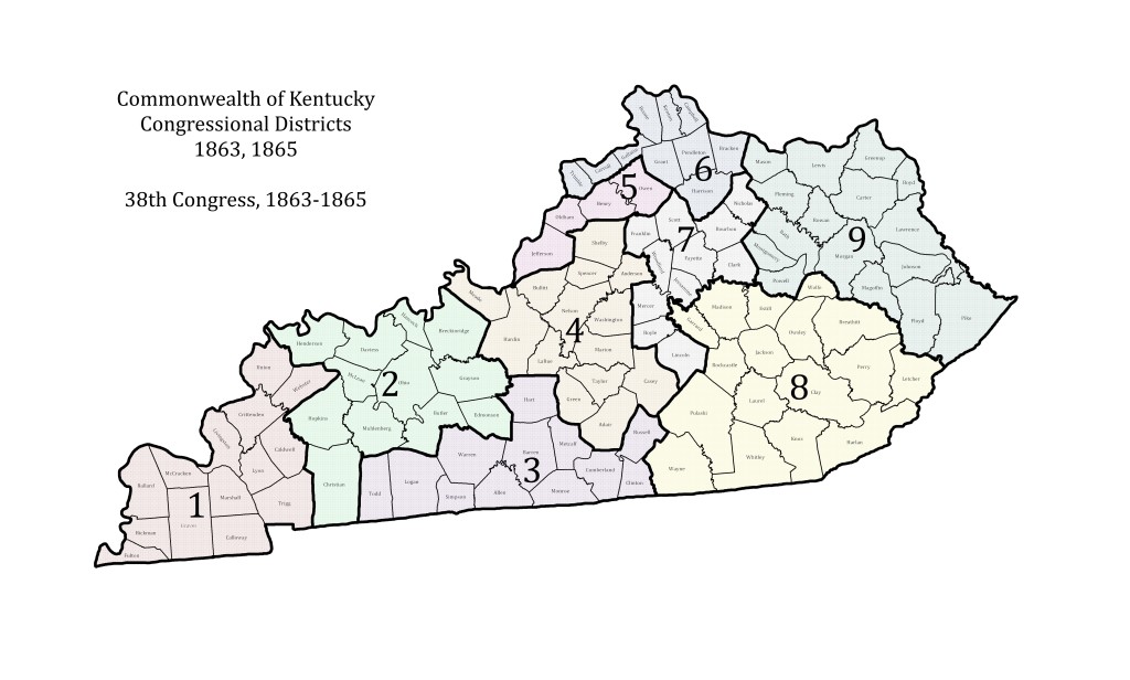 Congressional Districts, 1863 to 1865, 38th Congress