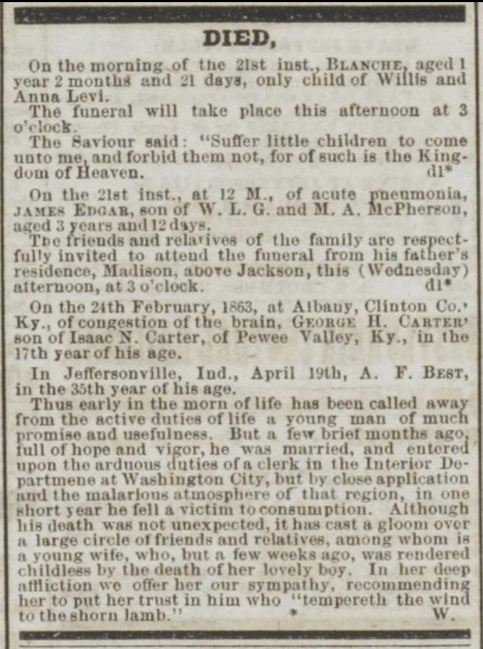 Louisville Daily Journal, April 22, 1863